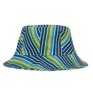 NWT Tropic of C x Splits59 Tropicana Striped Bucket Hat Breezy Swirly Green Blue